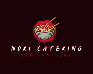 Ramen Noodle Dish logo design