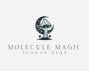 Night Moon Mushroom logo design