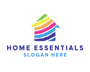 Colorful Home Real Estate logo design