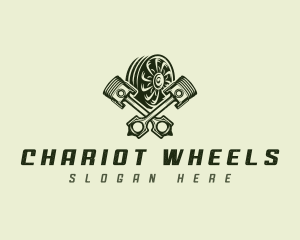 Piston Wheel Rims logo design