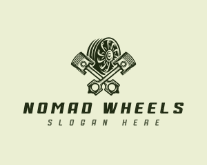 Piston Wheel Rims logo design