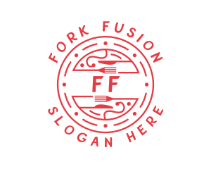 Fork Restaurant Dining logo design