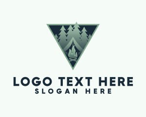 Outdoor Camping  Bonfire logo