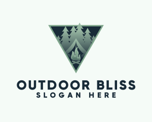 Outdoor Camping  Bonfire logo design