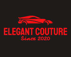 Red Sports Car logo design