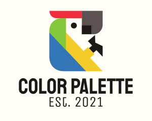 Colorful Blocks Parrot  logo design