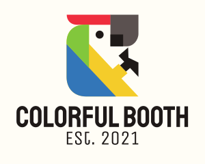 Colorful Blocks Parrot  logo design