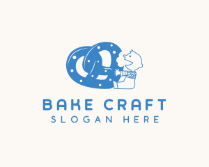 Pretzel Pastry Baking logo design