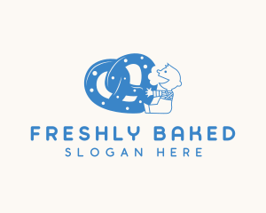 Pretzel Pastry Baking logo design