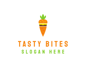 Carrot Vegetable Burger logo design