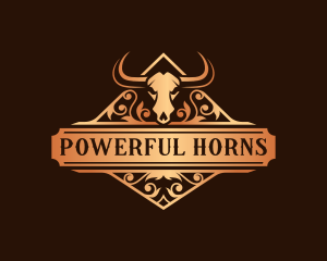 Bull Ranch Horn logo design