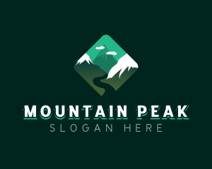 Alpine Mountain Peak logo design