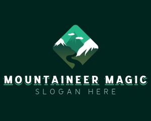 Alpine Mountain Peak logo design