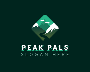 Alpine Mountain Peak logo design