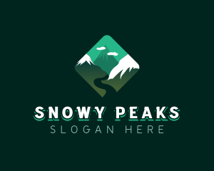 Alpine Mountain Peak logo design