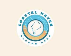 Tuvalu Island Map logo