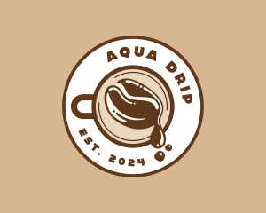 Coffee Bean Drip Cafe logo design