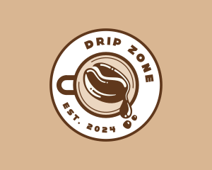 Coffee Bean Drip Cafe logo design