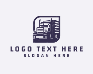 Haulage Shipping Truck logo