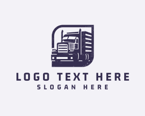 Haulage Shipping Truck Logo