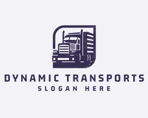 Haulage Shipping Truck logo design