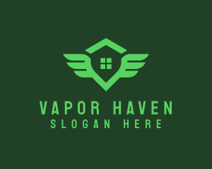 Winged Green House logo design