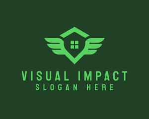 Winged Green House logo design