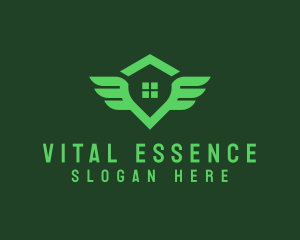 Winged Green House logo design