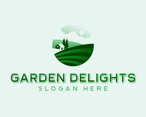 Lawn Field Landscaper logo design