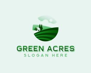 Lawn Field Landscaper logo design