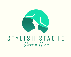 Stylish Woman Hat logo design