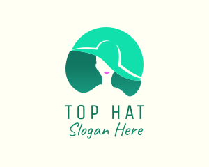 Stylish Woman Hat logo design