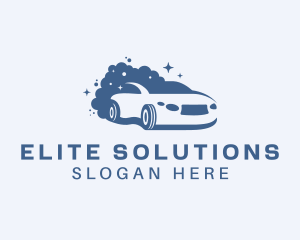 Car Sparkle Bubbles logo design