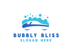 Car Cleaning Bubbles logo design