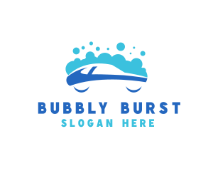 Car Cleaning Bubbles logo design