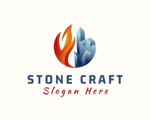 Ice Stone Fire logo design