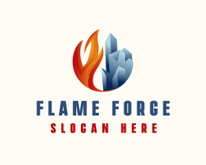 Ice Stone Fire logo design