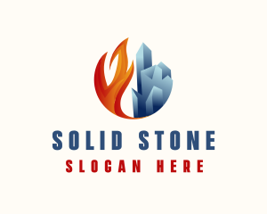 Ice Stone Fire logo design