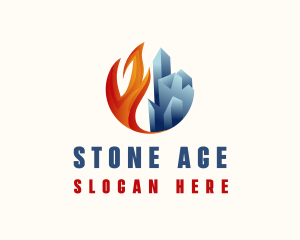 Ice Stone Fire logo design