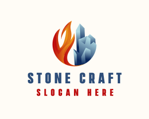 Ice Stone Fire logo design