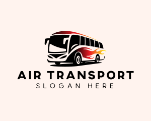 Flame Bus Shuttle logo design