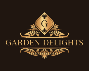 Floral Garden Crest logo design