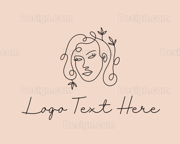 Beauty Flower Woman Logo