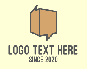 Share - Brown Chat Box logo design
