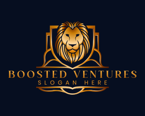 Premium Lion Shield logo design