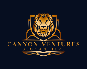 Premium Lion Shield logo design