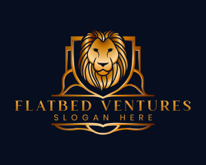 Premium Lion Shield logo design