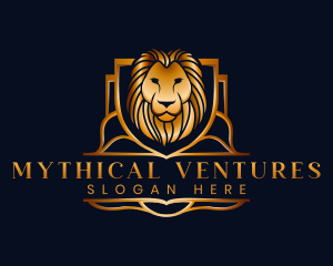 Premium Lion Shield logo design