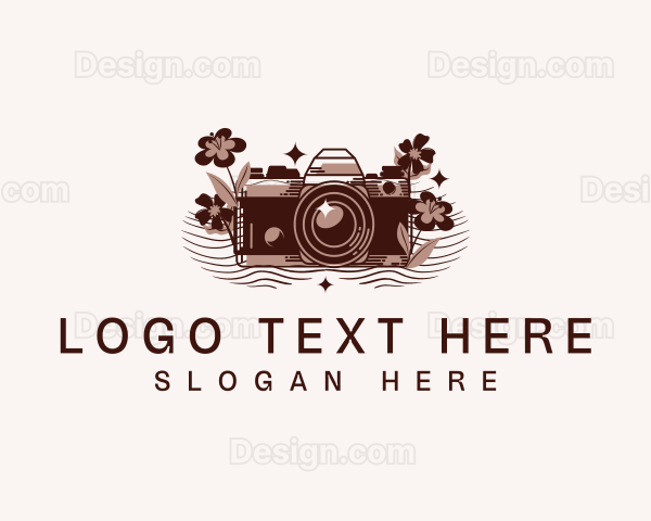 Camera Photography Floral Logo