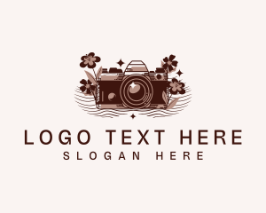 Camera Photography Floral logo